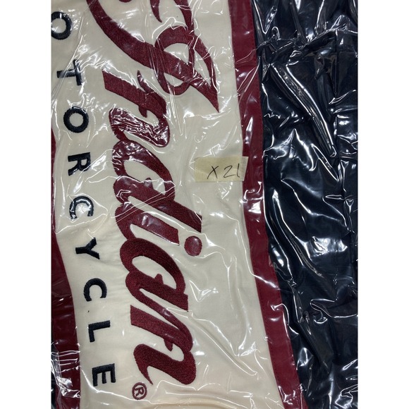 Indian Motorcycles All Embroidered Wit Patch Mechanic XL Cream Button Down Shirt - Picture 16 of 16
